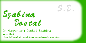 szabina dostal business card